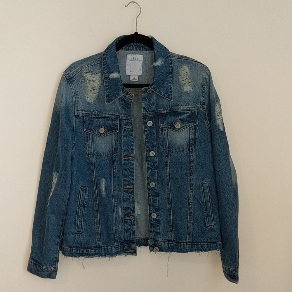 Iris Distressed Denim Jacket